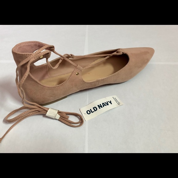 Faux-Suede Ballet Flats with lace - Picture 3 of 3